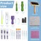 74 Needle Felting Tools, Needle Felting Kit with Hand Carders Wooden Wool Carders Needle Felting with Needle Leather Finger Protector for DIY Felting Wool Projects